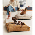 Bild in Galerie-Betrachter laden, CAFIDE Hundebett „Cuadra“ – Cord Mokka Beige, waschbar & komfortabel