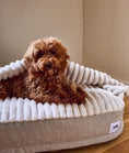 Bild in Galerie-Betrachter laden, CAFIDE Hundebett „Maso“ mit Kapuze – Chenille & Cord, waschbar, nachhaltig