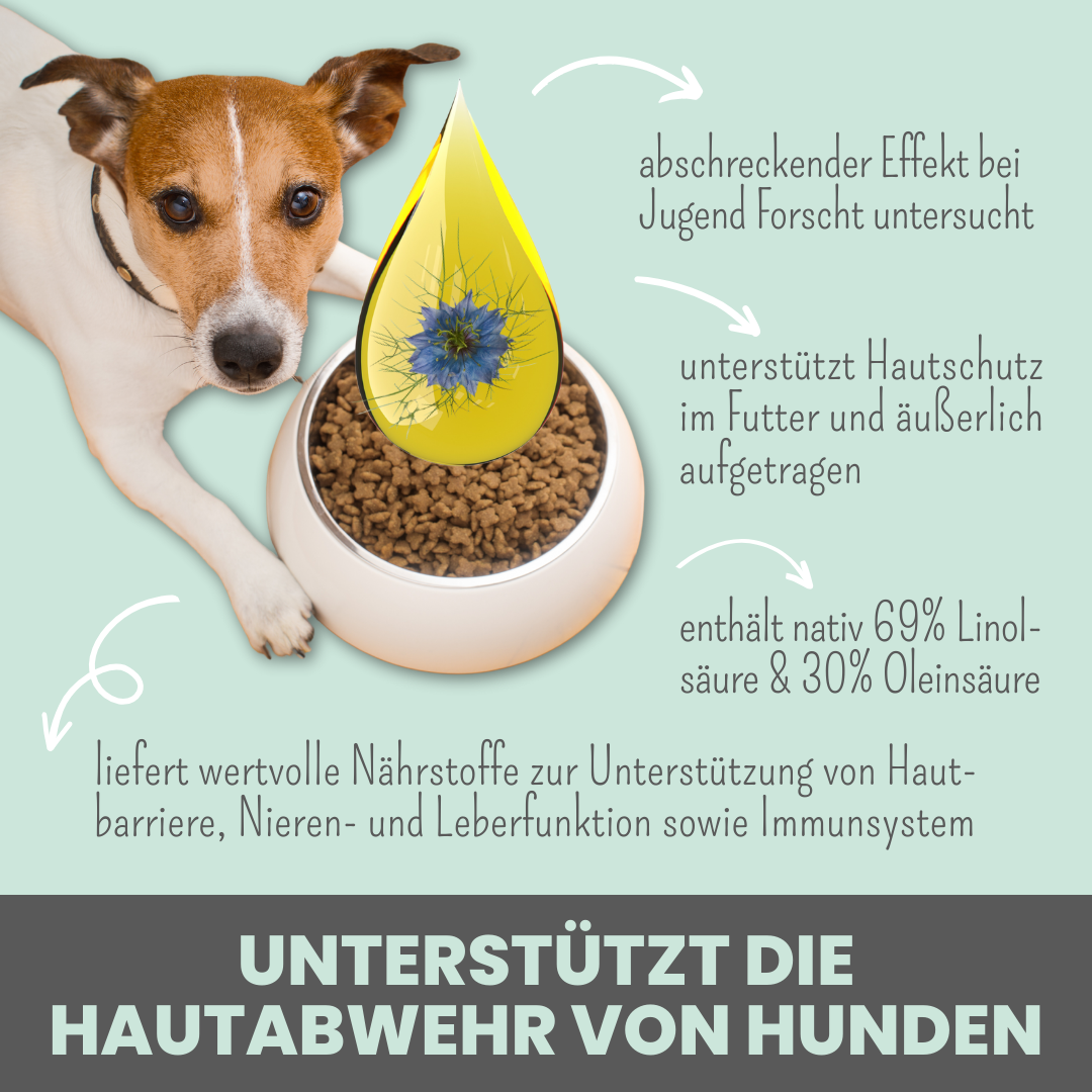 Premium Schwarzkümmelöl für Hunde