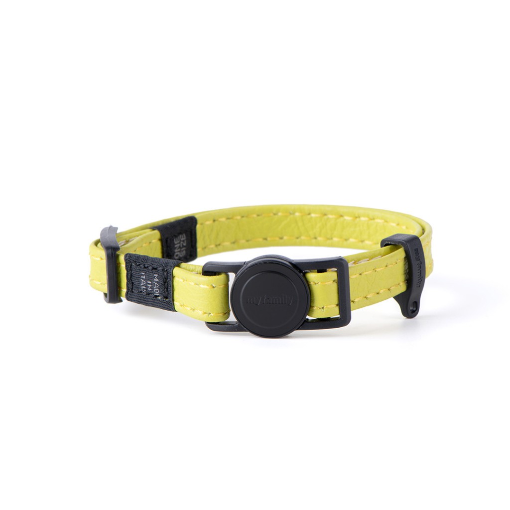 My Family Lederhalsband – Made In Italy, Mit D-Ring & Tag-Halter