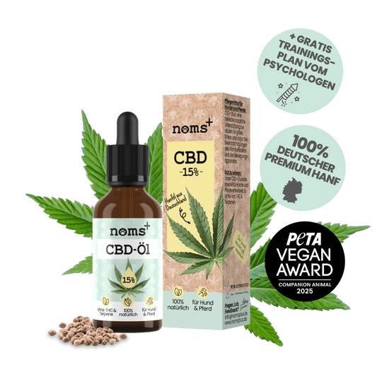 15% CBD Tropfen für Hunde und Pferde