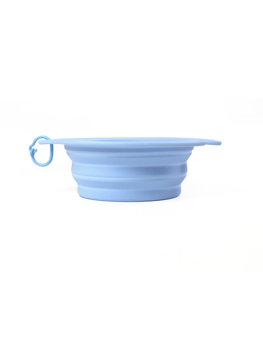 Faltbare Reisenapf 1400 ml aus blauem Silikon