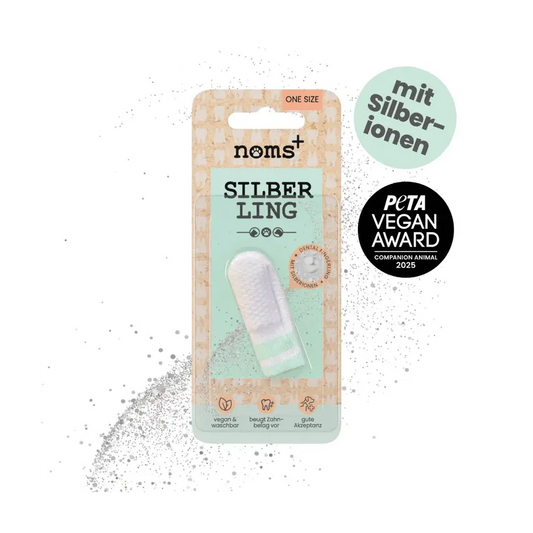 Silberling: Antibakterieller Zahnpflege-Fingerling für Hunde mit Silberionen