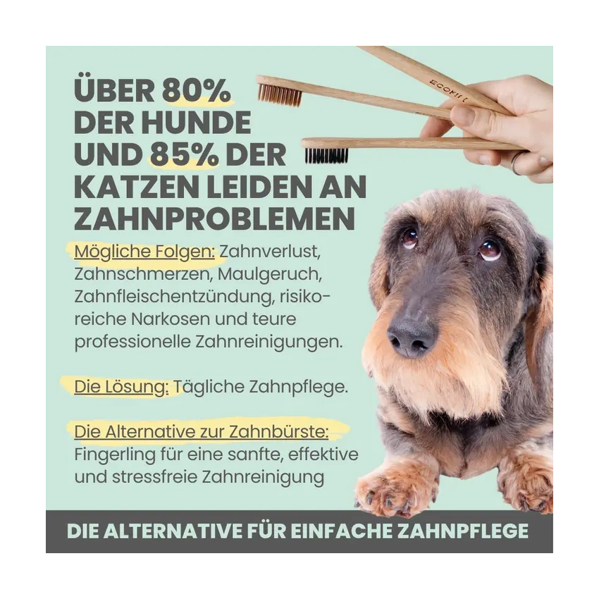 Silberling: Antibakterieller Zahnpflege-Fingerling für Hunde mit Silberionen