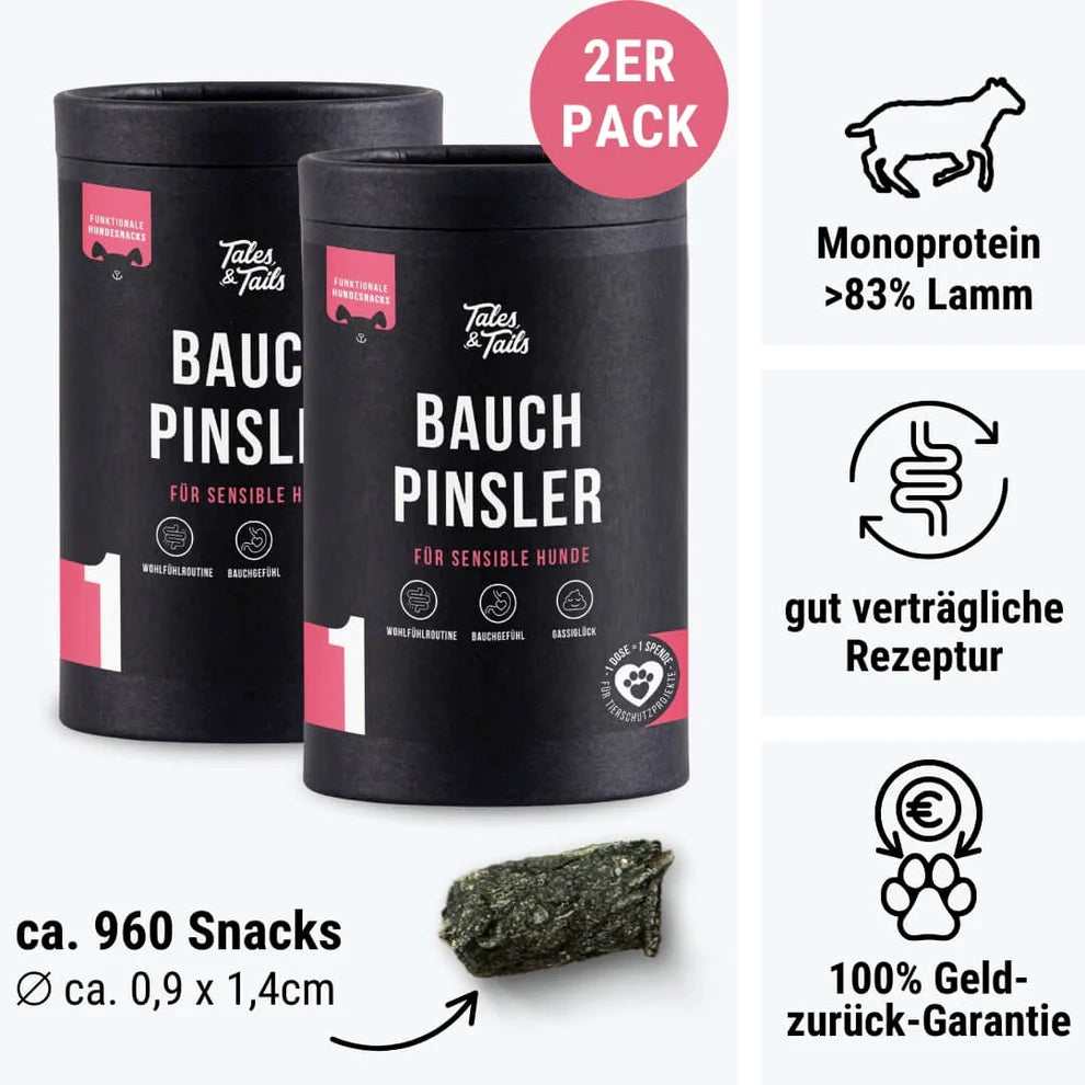 Tales & Tails Bauchpinsler – Verdauungs-Snack mit Lamm für Hunde