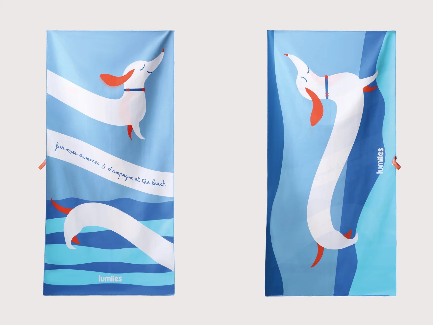 The Beach Towel (160×80 cm) – leichtes, schnelltrocknendes Mikrofaser-Handtuch (Dackel-Edition)