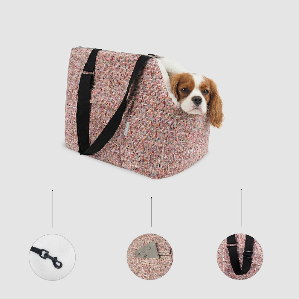 Produkttitel: CARINIO POCKET coral – weiche Tragetasche für kleine Hunde & Katzen