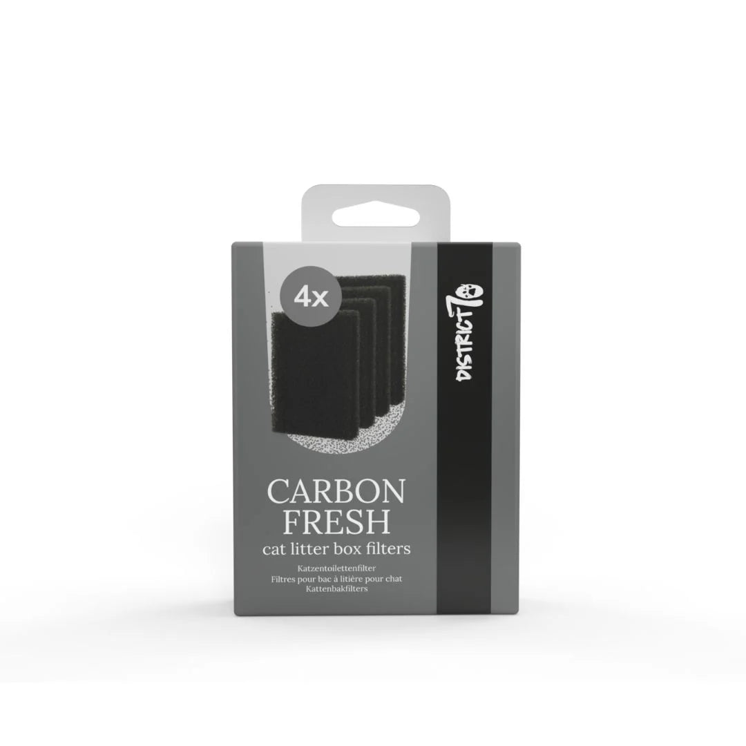 District 70 CARBON FRESH – Aktivkohlefilter für FUSE Katzentoilette, 4 Stück