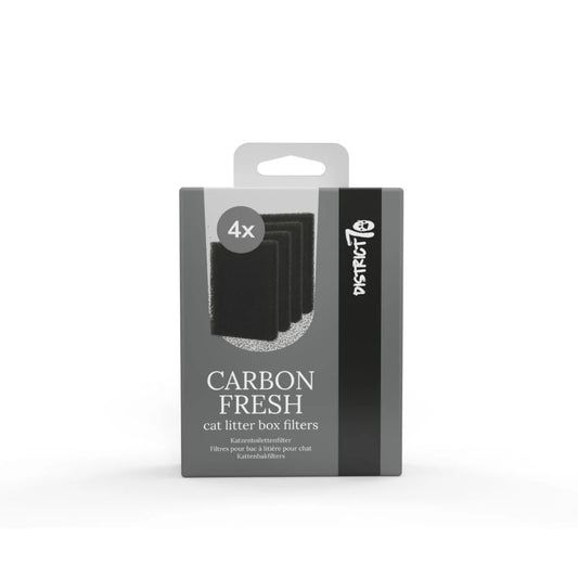 District 70 CARBON FRESH – Aktivkohlefilter für FUSE Katzentoilette, 4 Stück