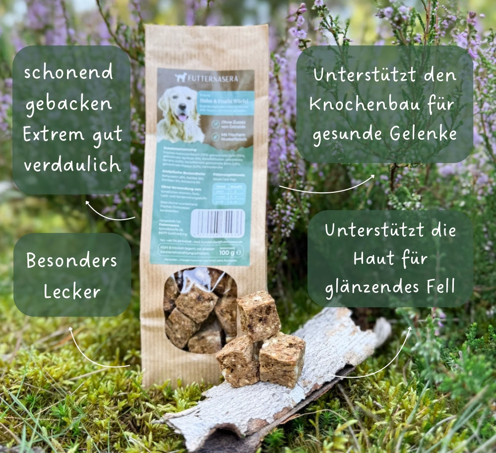 Snacks Huhn & Frucht Würfel (getreidefrei)