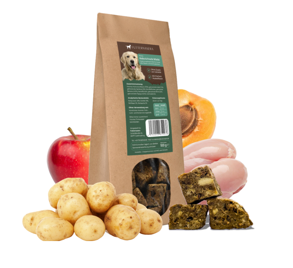 Snacks Huhn & Frucht Würfel (getreidefrei)