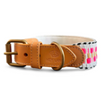 Bild in Galerie-Betrachter laden, Hey Lana Premium Hundehalsband, gepolstert - Pink/Beige
