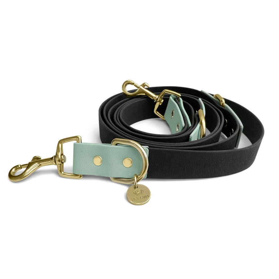Hey Lana FLEX Outdoor Führleine – 3-fach verstellbar, Schwarz/Mint
