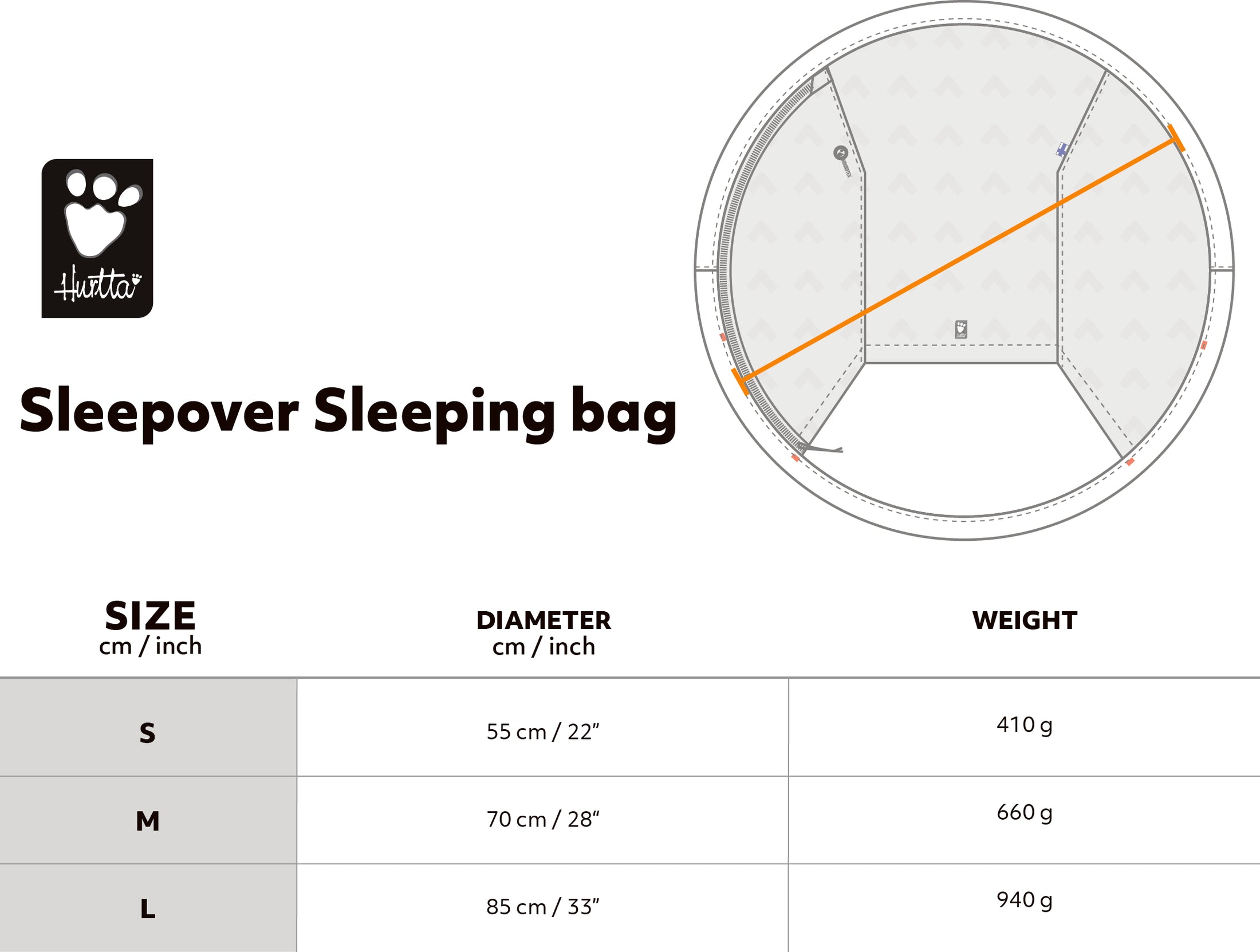 Hurtta Sleepover Hunde-Schlafsack