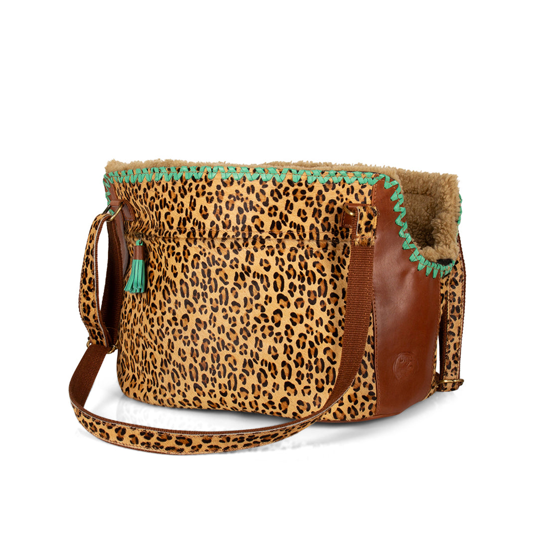 Dog with a Mission Hundetragetasche „Leopard Lily“ – Leder, stilvoll & komfortabel (bis zu 8 kg)