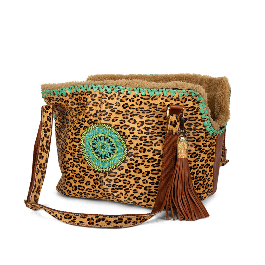 Dog with a Mission Hundetragetasche „Leopard Lily“ – Leder, stilvoll & komfortabel (bis zu 8 kg)