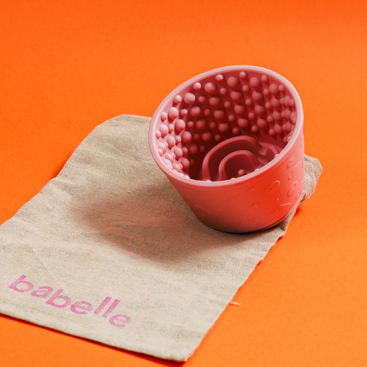 Swirlie Schleckschale von Babelle in rose