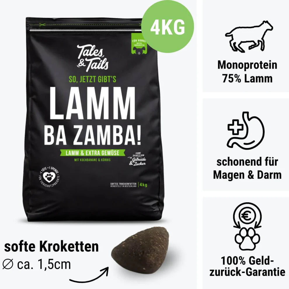 LammBa Zamba! - Softes Trockenfutter mit Lamm - 4.0 KG