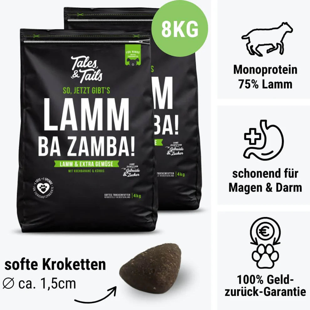 LammBa Zamba! - Softes Trockenfutter mit Lamm - 4.0 KG