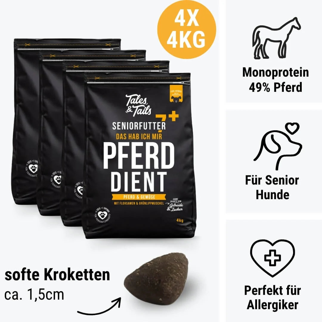 Tales & Tails „Das hab ich mir PferdDient – Senior“ – Softes Trockenfutter mit Pferd