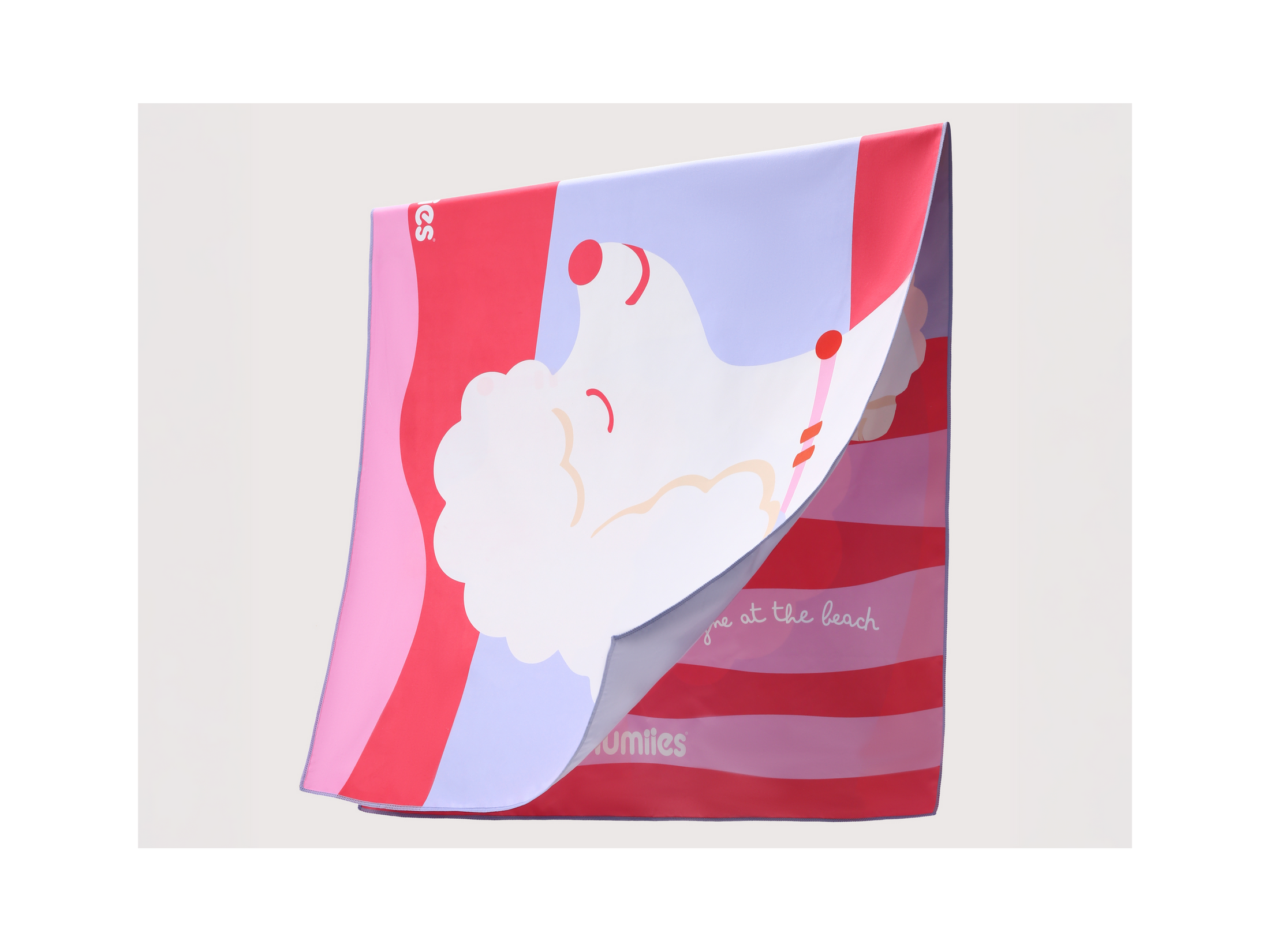 The Beach Towel (160×80 cm) – lightweight, quick-drying microfiber towel (Poodle Edition)