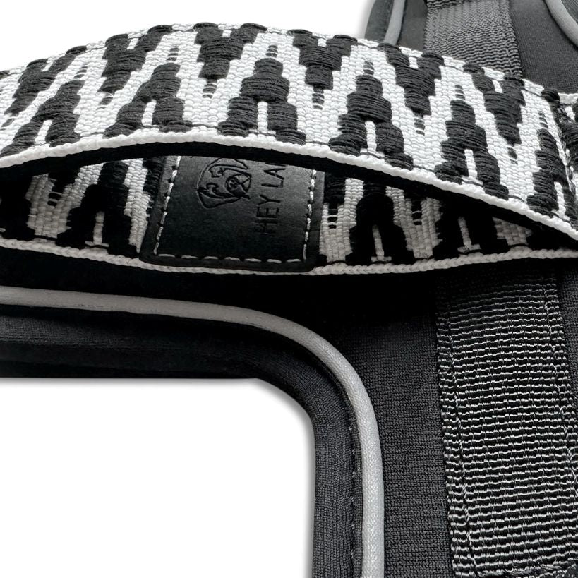 Premium Hundegeschirr Gepolstert – Schwarz/Weiss