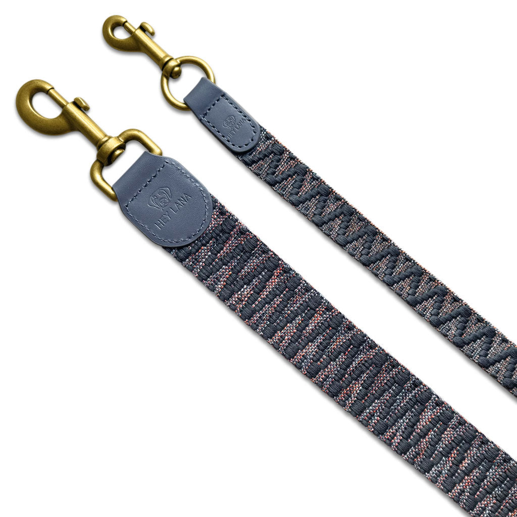 Premium Führleine - 3-fach verstellbar - 2m - Blau/Grau