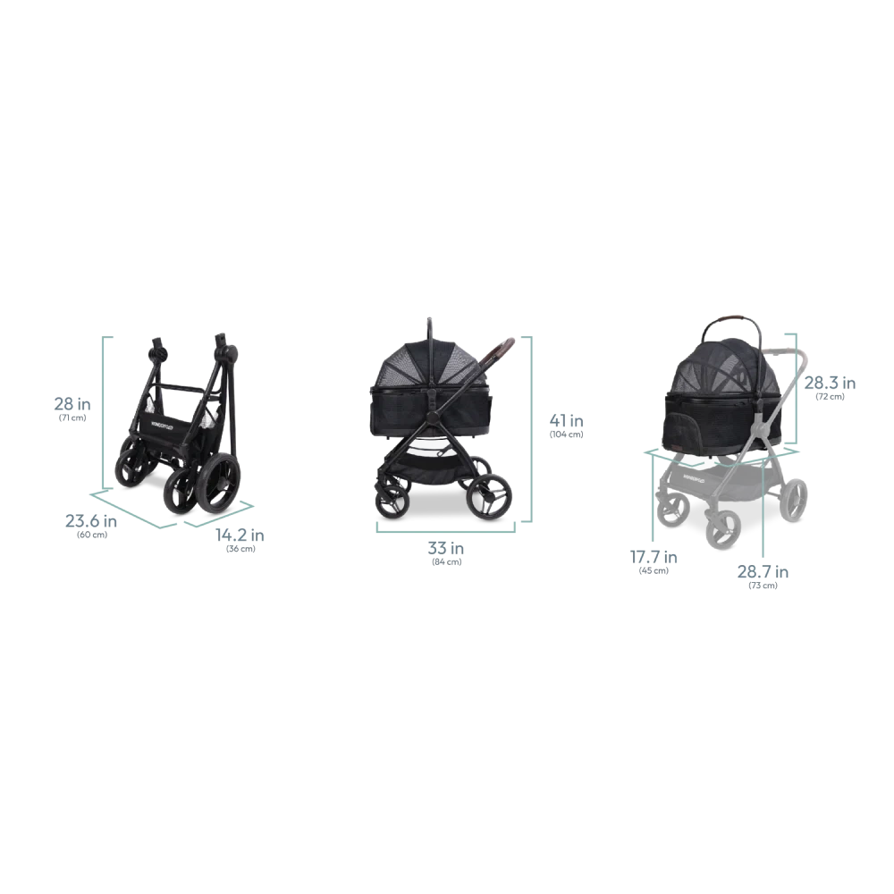 WonderFold 3-in-1 Haustierwagen