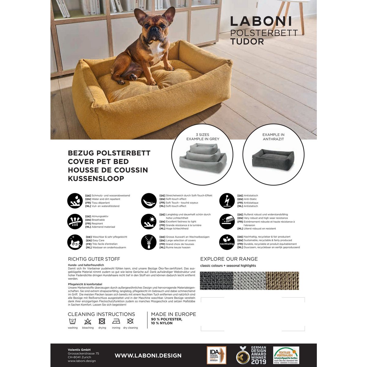 LABONI ORTHO Hundebett - TUDOR