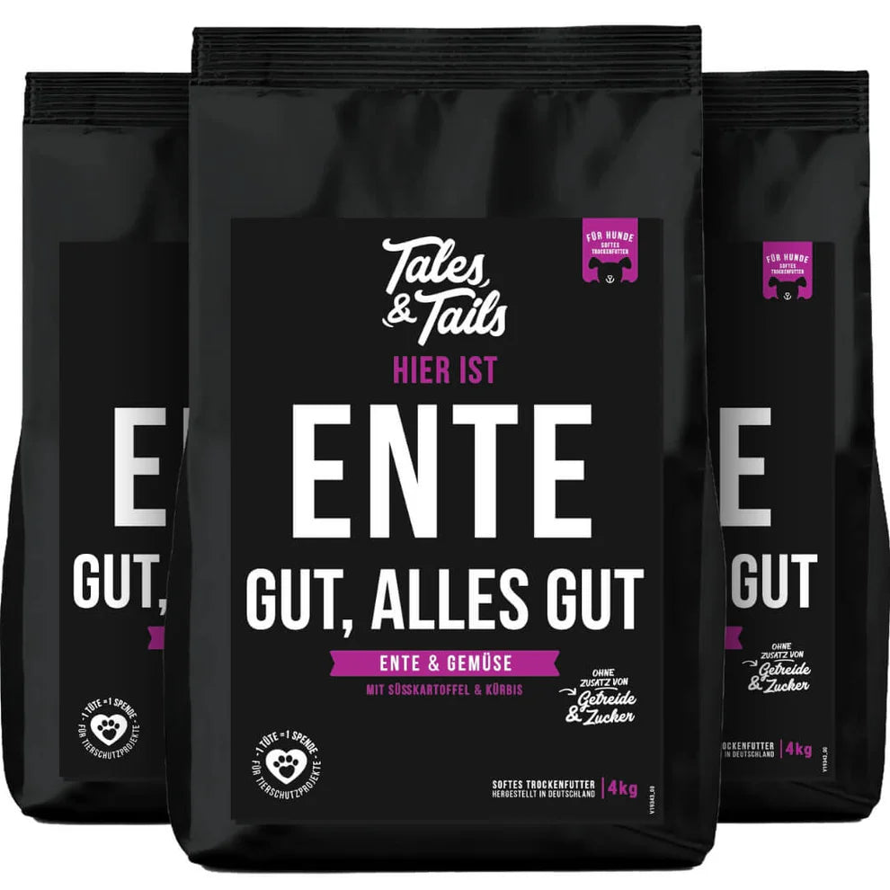 Ente gut, alles gut - Softes Trockenfutter mit Ente - 4kg