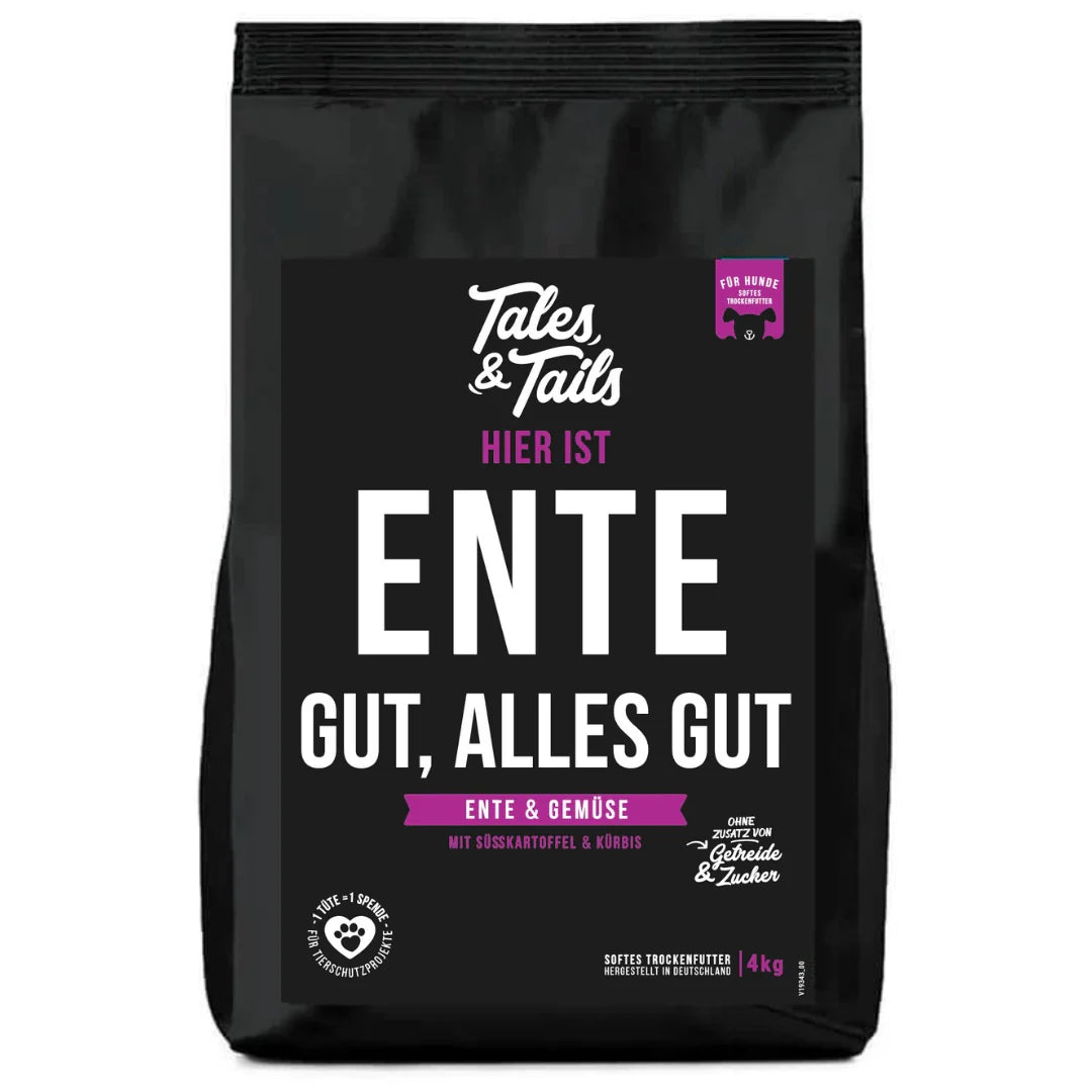 Ente gut, alles gut - Softes Trockenfutter mit Ente - 4kg