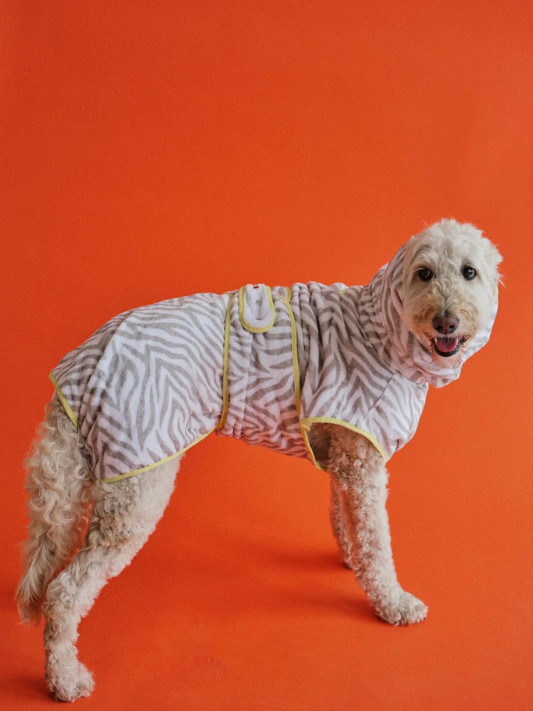 THE ZEBRA BATHROBE (HUNDEBADEMANTEL FÜR ALLE HUNDERASSEN)